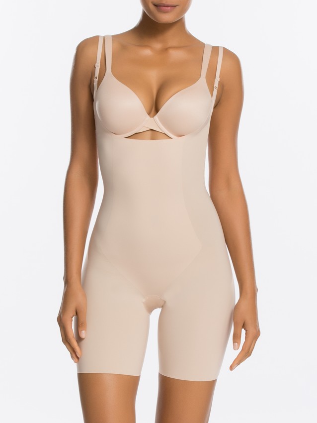 Targeted Open-Bust Shapesuit - Beige