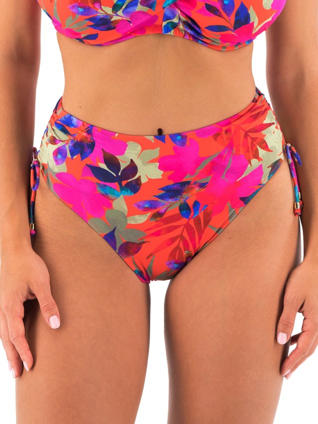 Playa Del Carmen High Waist Bikini Brief - gemustert